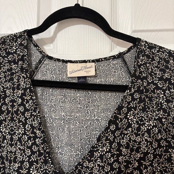 Universal Thread Black and White Floral Midi Dress - Picture 2 of 2